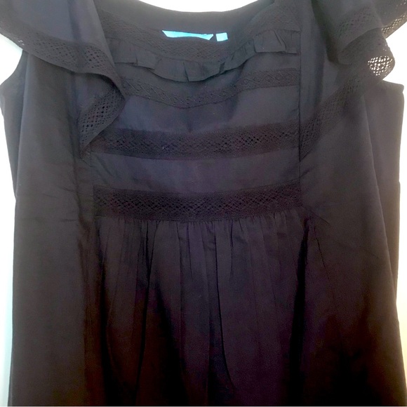 NWT Draper James Maren Square Neck Top in Nassau Navy with Embroidered Stripe - Picture 6 of 6